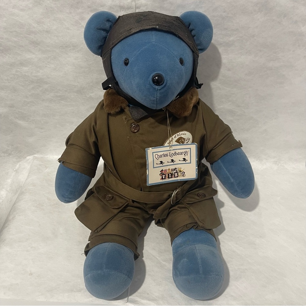 Vtg Spirit of St Louis Lindbeargh Pilot Aviator North American Bear Co Plush